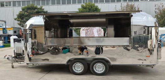 6m stainless steel food trailer