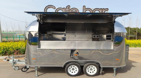 4.5m stainless steel food trailer